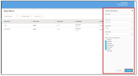 Creating Copying Editing And Deleting Base Menus Inteam Help Center