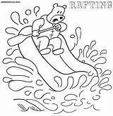 Raft Coloring Rafting Colorings sketch template
