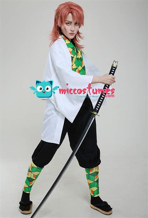 Sabito Costume KNY Demon Fighter Team Uniform Cosplay Kimono For Sale