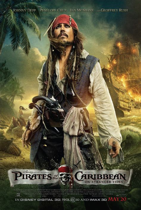 Keira knightley, johnny depp, geoffrey rush and others. PIRATES OF THE CARIBBEAN: ON STRANGER TIDES Movie Poster ...