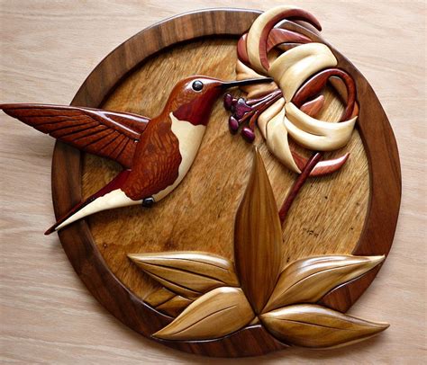 Intarsia Hummingbird By Tripleb Intarsia Wood