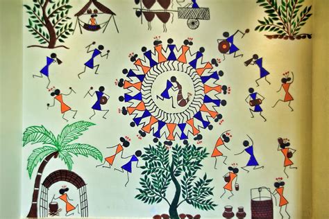 Warli Painting Warli Art Tarpa Dance Folk Dance Indian Traditional