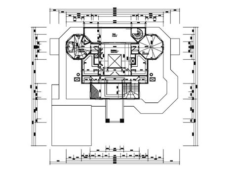 Bungalow House Floor Plan With Working Drawing Cad File