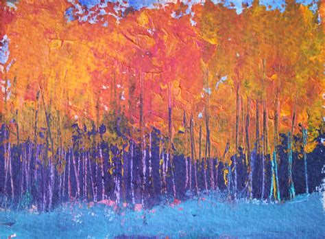 Amy Whitehouse Paintings Autumn Acrylic Miniature Contemporary