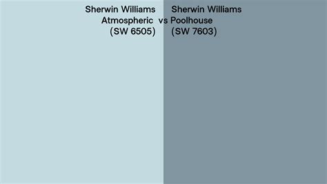 Sherwin Williams Atmospheric Vs Poolhouse Side By Side Comparison