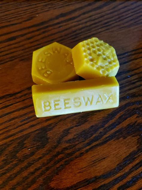 Pure Local Beeswax Blocks All Natural Hand Poured 1oz Blocks Usa Etsy