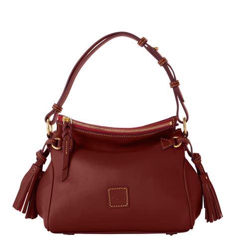 Dooney And Bourke Leather Florentine Tassel Shoulder Bag In Chestnut