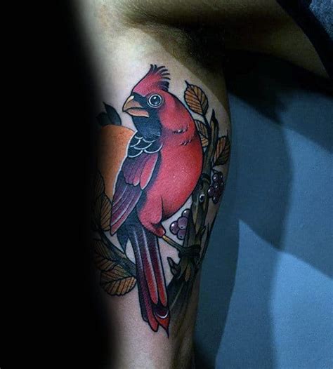 There are several stunning and manly designs which will fit the taste of the ultimate consumer. 60 Cardinal Tattoo Designs For Men - Bird Ink Ideas