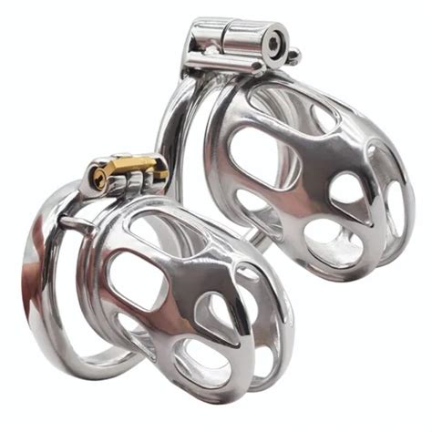 STAINLESS STEEL MALE Chastity Cage Device Standard Men Metal Locking