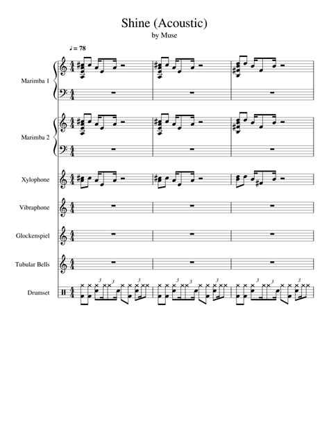 As a musician you sometimes face import and export midi: Shine (Acoustic) by Muse (Percussion Arrangement) sheet music for Percussion download free in ...