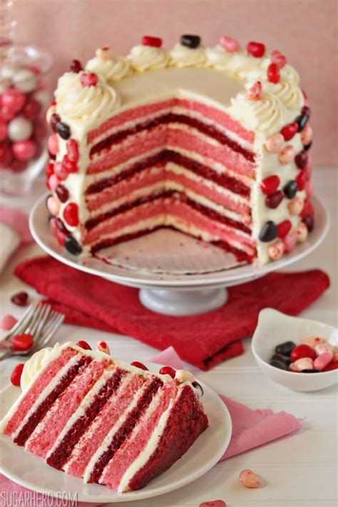 Red velvet cookie cups red velvet cheesecake cake red velvet berry trifle red velvet ice red velvet layer cake is a classic! Sky-High Pink and Red Velvet Cake - SugarHero
