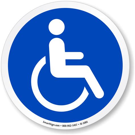 Accessible Symbol Iso Circle Sign Free Shipping Sku Is 1081