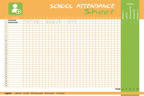 2021 Free Printable Attendance Sheet Pin On Attendance Sheet