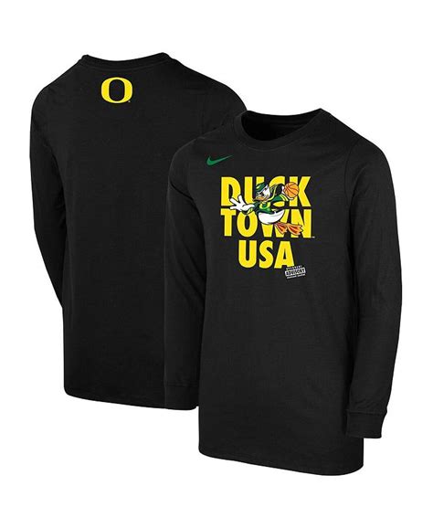 Nike Big Boys Black Oregon Ducks Basketball Duck Town Shootaround Core