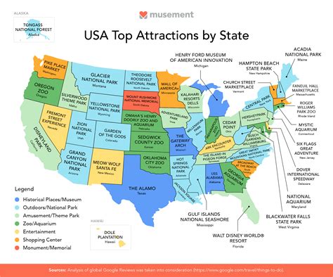 What Is Your State S Most Popular Attraction Take A Look At This List