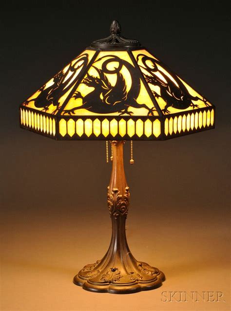 Metal Overlay Table Lamp Table Lamp Lamp Antique Lamps