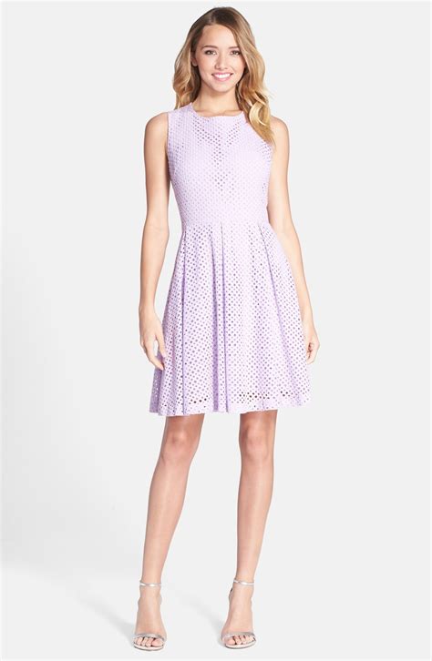 Betsey Johnson Cutout Eyelet Lace Fit & Flare Dress | Nordstrom