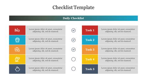 Simple Powerpoint Checklist Template Presentation Des