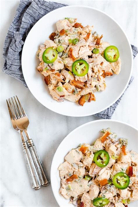 They're pan seared for a crisp golden crust, then finished in the oven. This Jalapeño Popper Chicken Salad is a delicious keto ...
