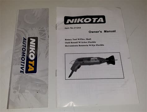 Nikota Rotary Tool Wflex Shaft Wcase And Manual 01244 Ebay