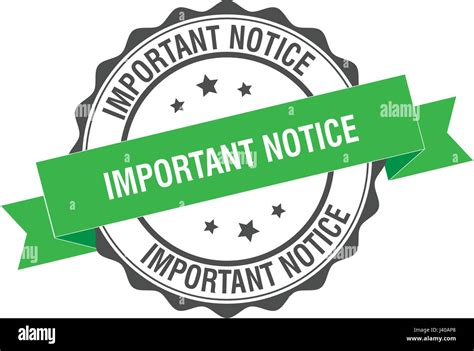 Important Notice Stamp Illustration Stock Vector Image And Art Alamy