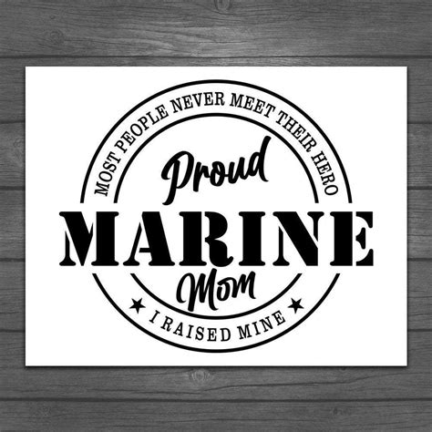 Proud Marine Mom Decal Air Force Mom Marine Mom Marine Mom Shirts