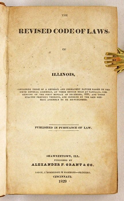 The Revised Code Of Laws Of Illinois Containing Those Of A General