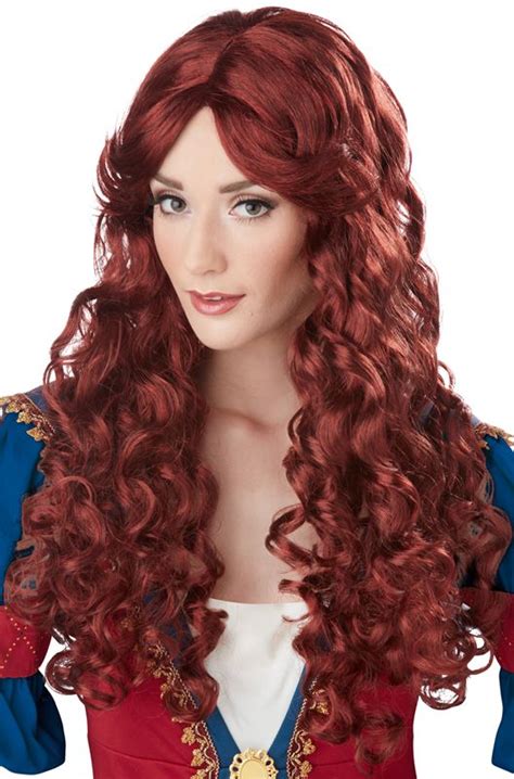 Renaissance Costume Wig Auburn With Images Halloween Costume Wigs