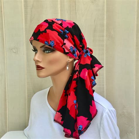 pre tied head scarf for women with hair loss cancer ts etsy