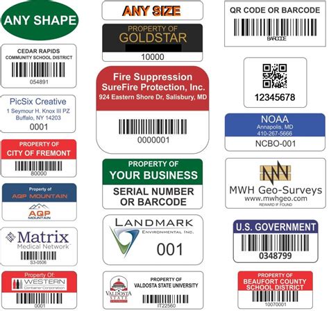 Property Of Labels Strong Asset Tags