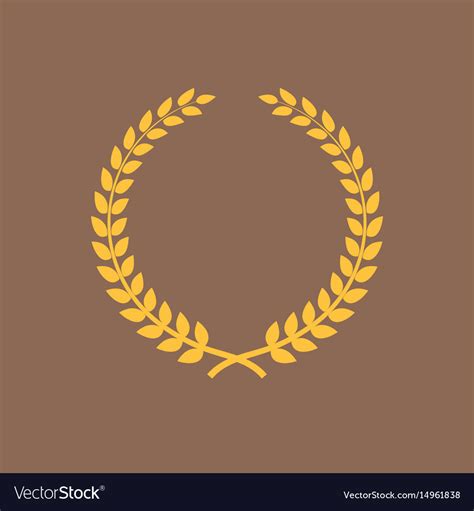 Golden Laurel Wreath Royalty Free Vector Image