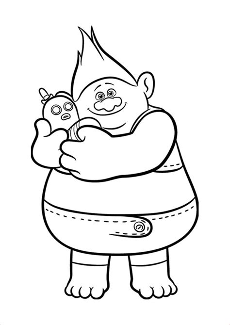 Biggie From Trolls Coloring Page