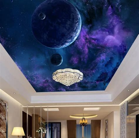 3d Wall Murals Planet Ceiling Wallpaper Planet Wallpapers For Living