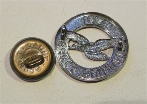 A2z Military Collectables Air Training Corps Badge And Button Set