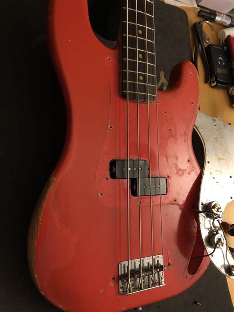 Fender Precision Bass 1964 Fiesta Red Bass For Sale Anders Anderson Guitars