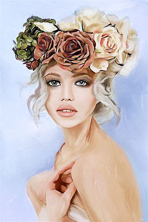 Flower Girl Digital Art By Mariya Sirotkina Fine Art America