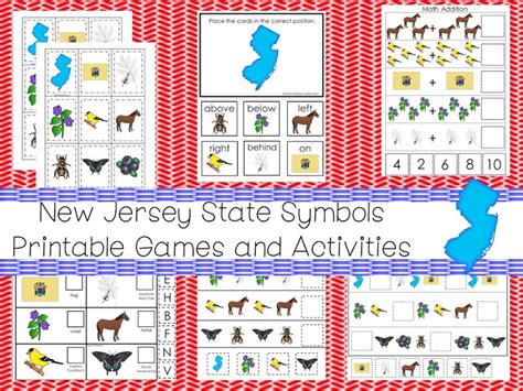 30 New Jersey State Symbols Themed Learning Games Download Etsy