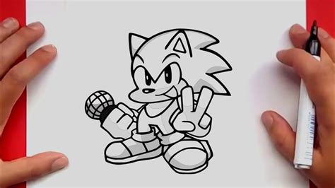 How To Draw Friday Night Funkin Sonic Style Youtube