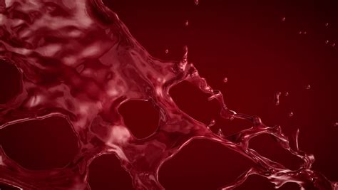 Blood Red Liquid Splashing Slow Motion Hd Stock Footage Clip