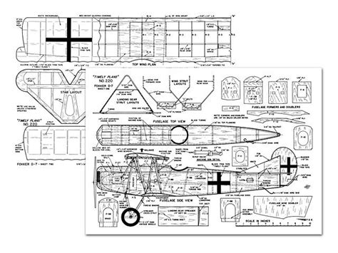 Fokker Dvii Plan Thumbnail Model Airplanes Airplane Drawing Model