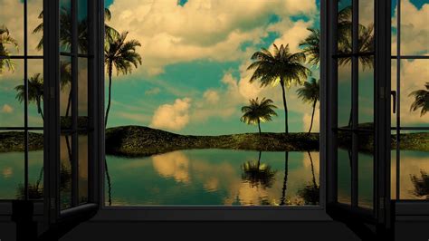 Sunset In Maldives View Through Window To Stock Motion Graphics Sbv