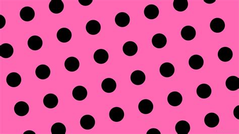 Pink And Black Polka Dot Wallpaper