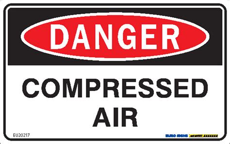 DANGER COMPRESSED AIR 200x125 POLY - Euro Signs and Safety