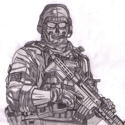 How To Draw Ghost Mw2