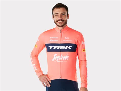 Santini Trek Segafredo Men S Team Replica LS Thermal Training Jersey