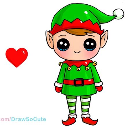 How To Draw A Christmas Elf Easy Drawing Projects