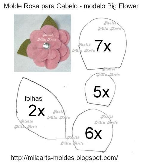 Molde Flor Em Feltro Feltro E Moldes Para Artesanato