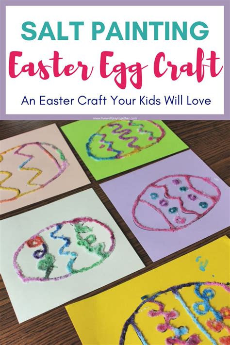 Salt Painting Easter Eggs A Fun Easter Craft For Kids Live Well Play