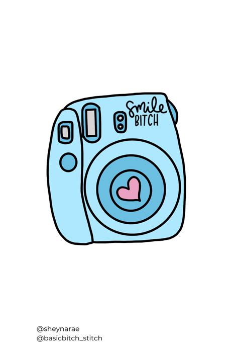 Fujifilm Instax Mini Photography Polaroid Camera Sketch Art Doodle