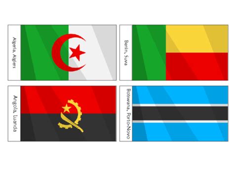 Flags Of African Countries Printables